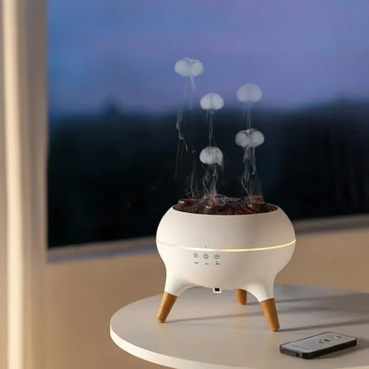 Dynamic Jellyfish Air Humidifier 250Ml Essential Oil Diffuser Remote Control Bedroom Humidifier with 7 Colorful Night Lights